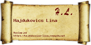 Hajdukovics Lina névjegykártya